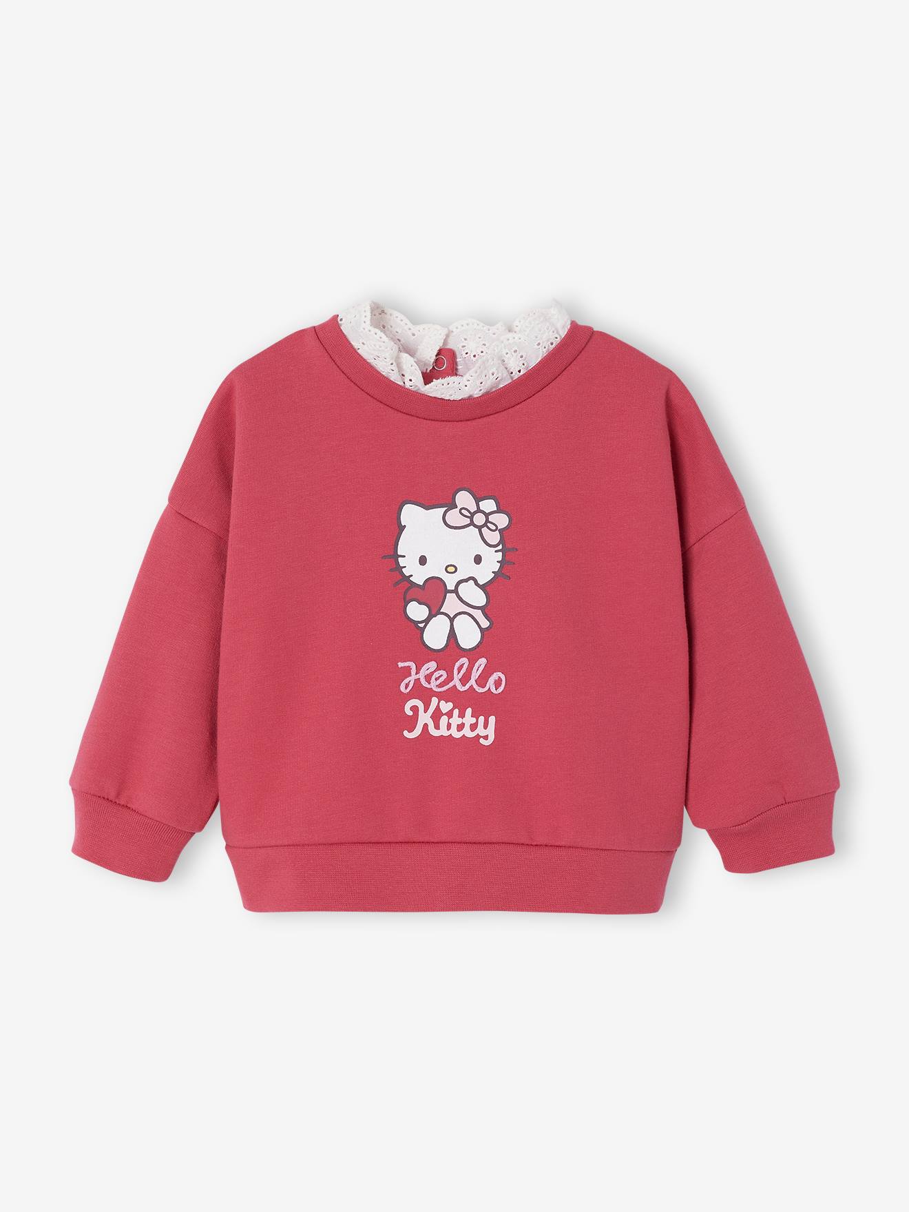Baby Sweatshirt mit Lochstickerei-Kragen HELLO KITTY