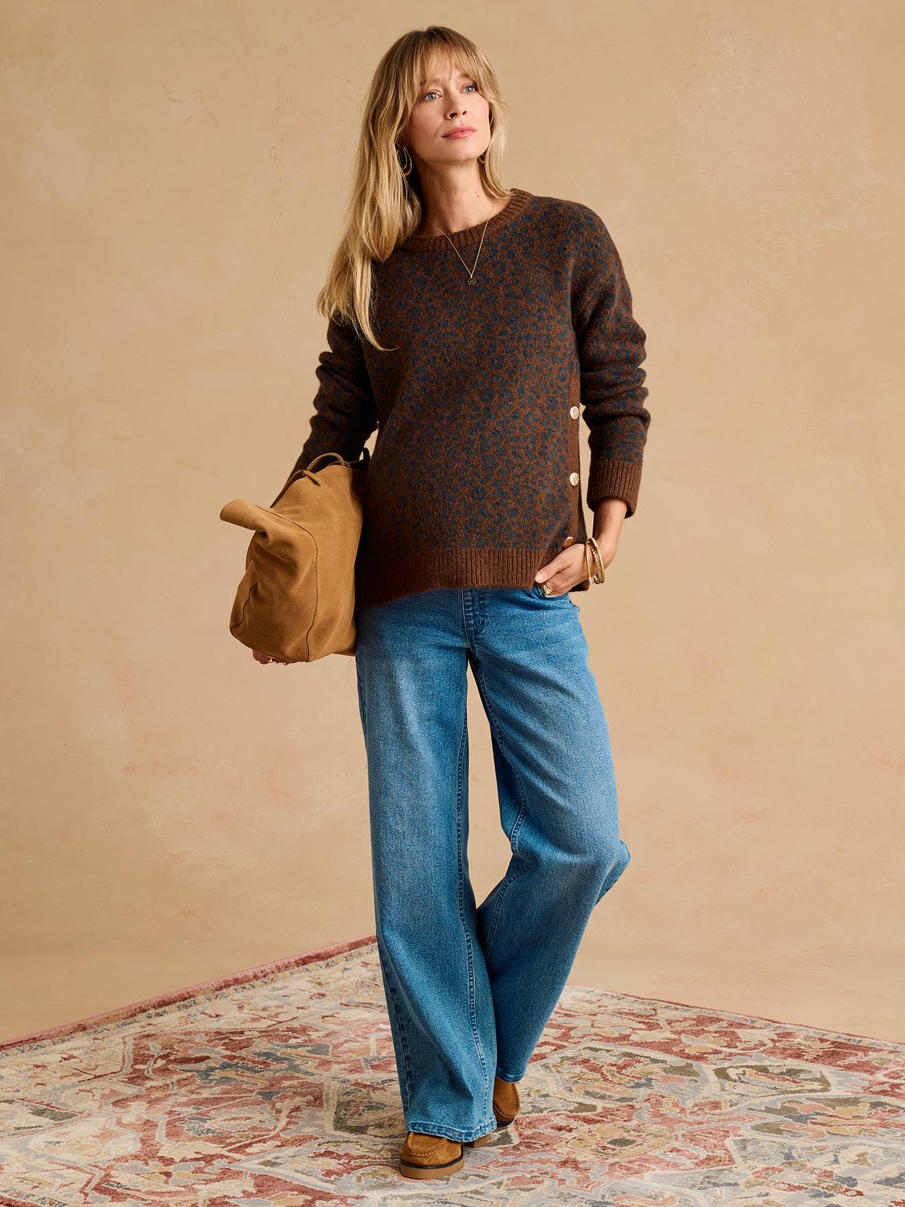 Pullover mit Stillöffnung für Schwangerschaft & Stillzeit ENVIE DE FRAISE schokolade leo