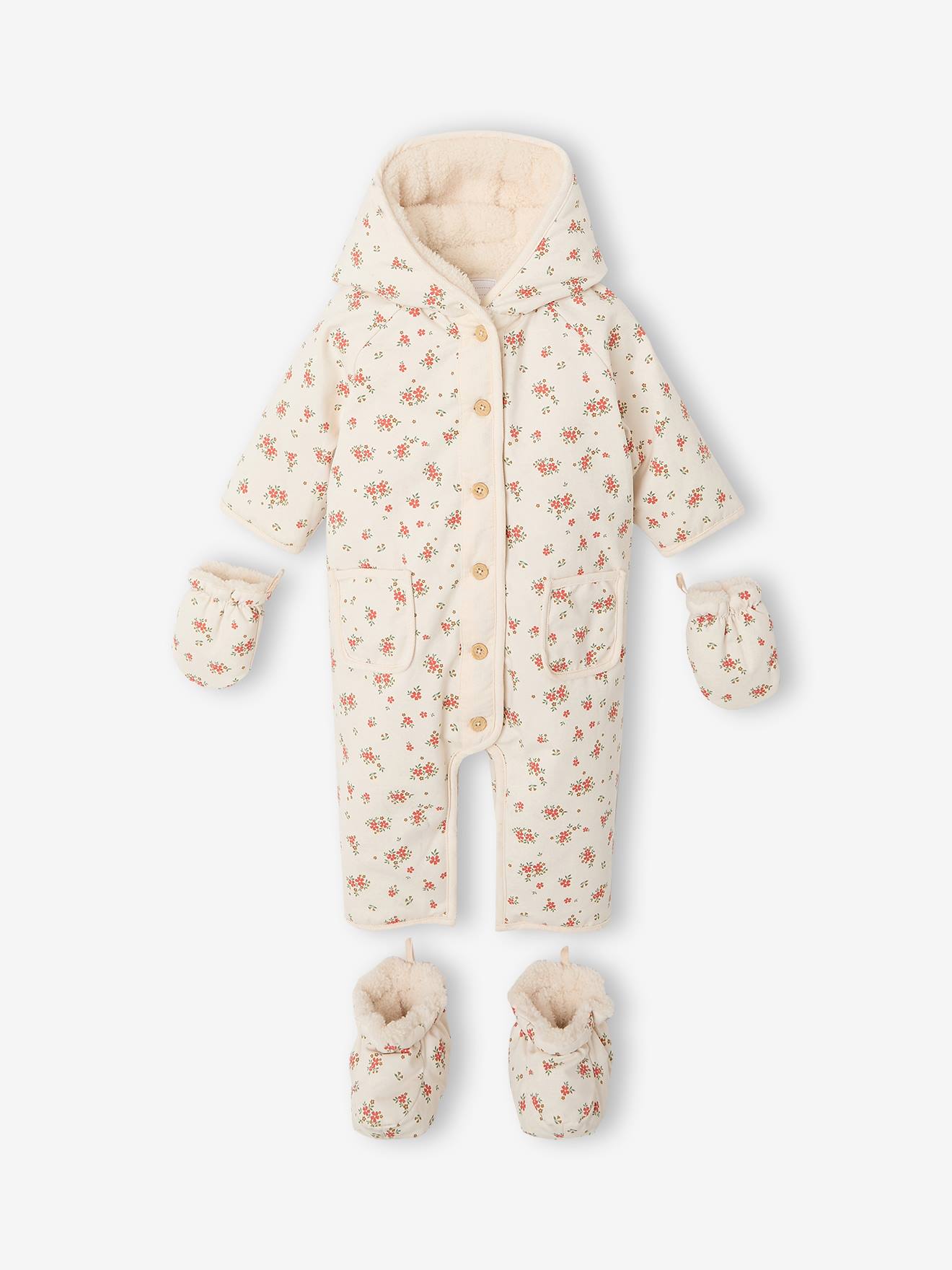 Baby Winteroverall mit Webpelzfutter