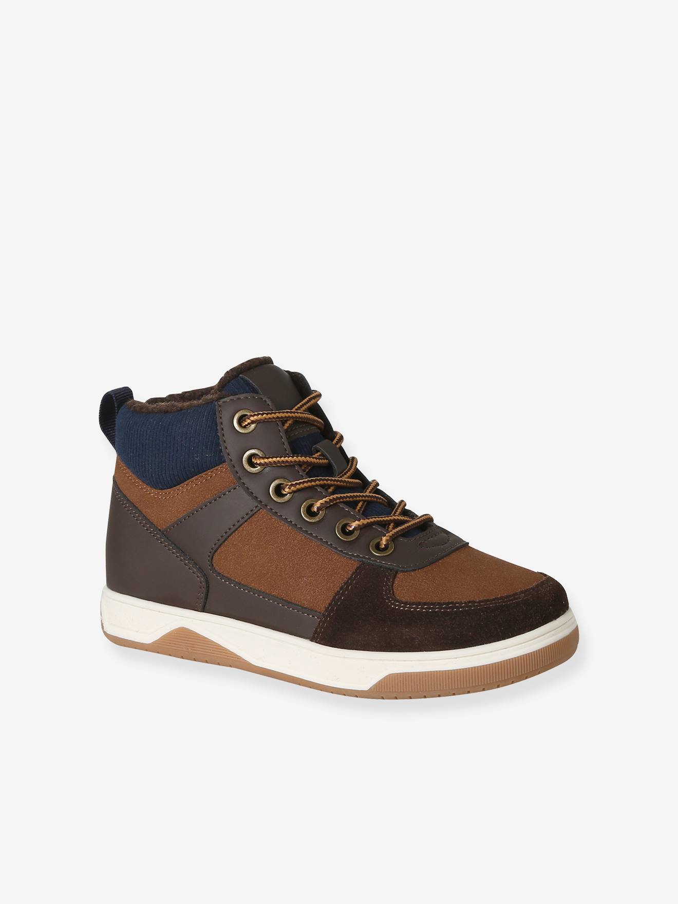 Jungen High-Sneakers mit Reißverschluss und Schnürung
