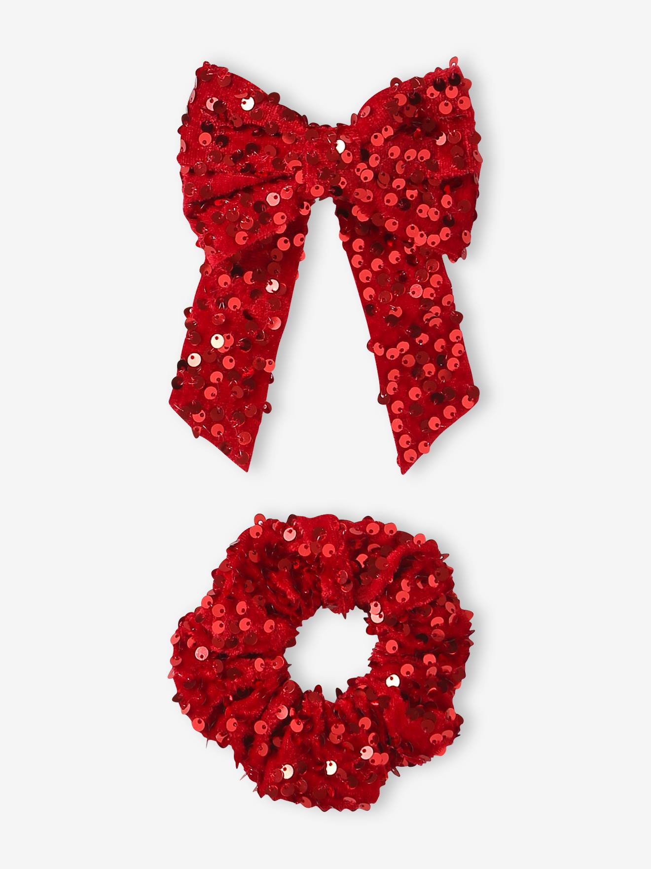 Haarspange und Scrunchie mit Pailletten Mädchen
