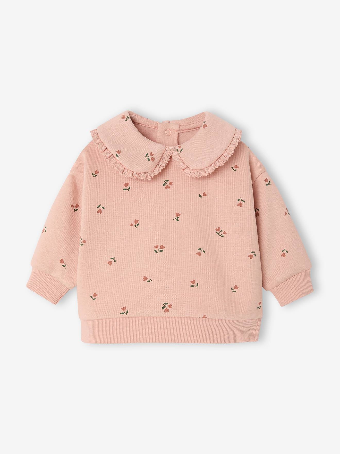 Sweatshirt mit Bubikragen Baby pudrig
