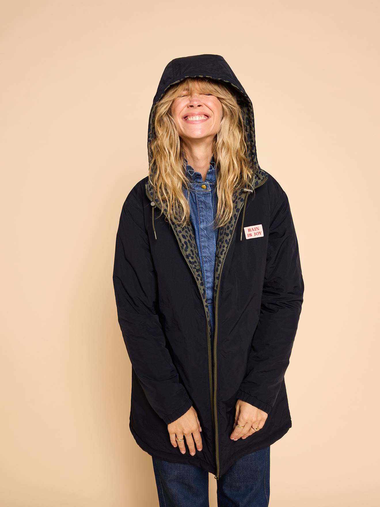 Damen Wendejacke Rain is joy ENVIE DE FRAISE Mama-Tochter-Capsule leo