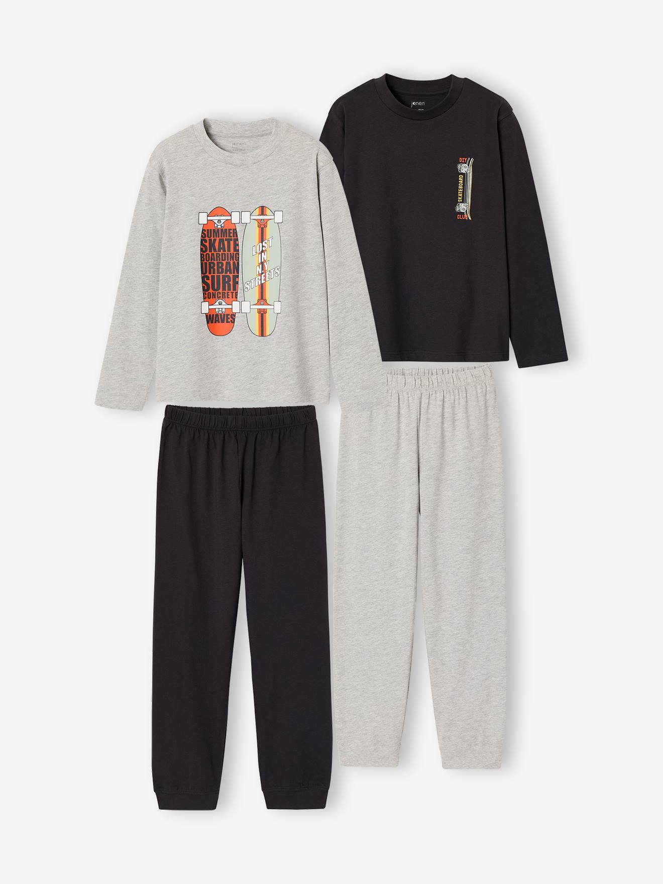 2er-Pack Jungen Schlafanzüge mit Skater-Print JONEN