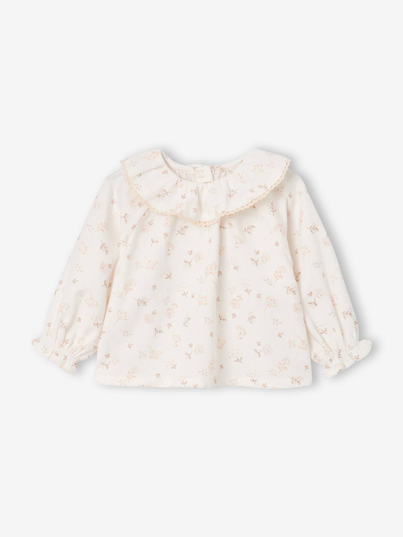 Baby Bluse mit Rüschenkragen und Blumenprint
