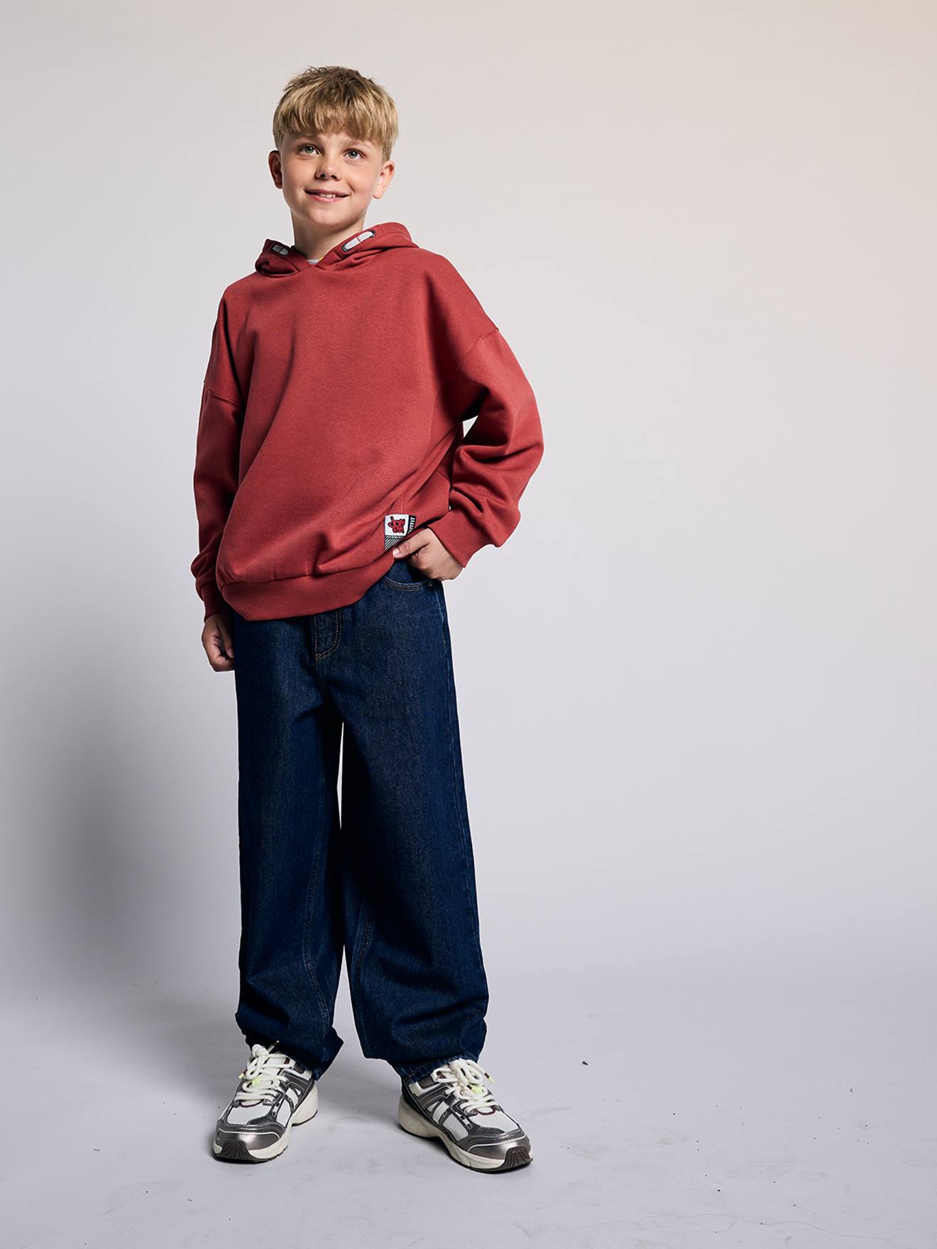 Kapuzensweatshirt mit OUTDOOR-Motiv Jungen JONEN farbe