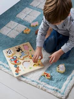 Spielzeug-Pädagogische Spiele-Steckpuzzle Bauernhof, Holz FSC