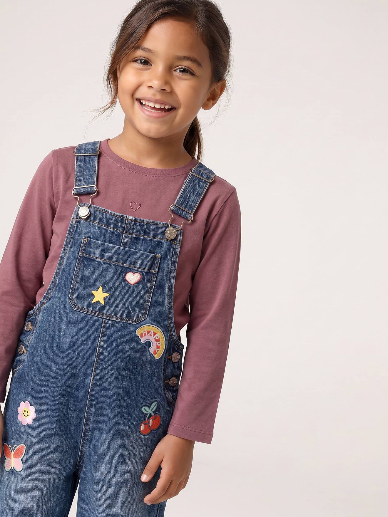 Shirt mit kleiner Herz-Stickerei Mädchen
