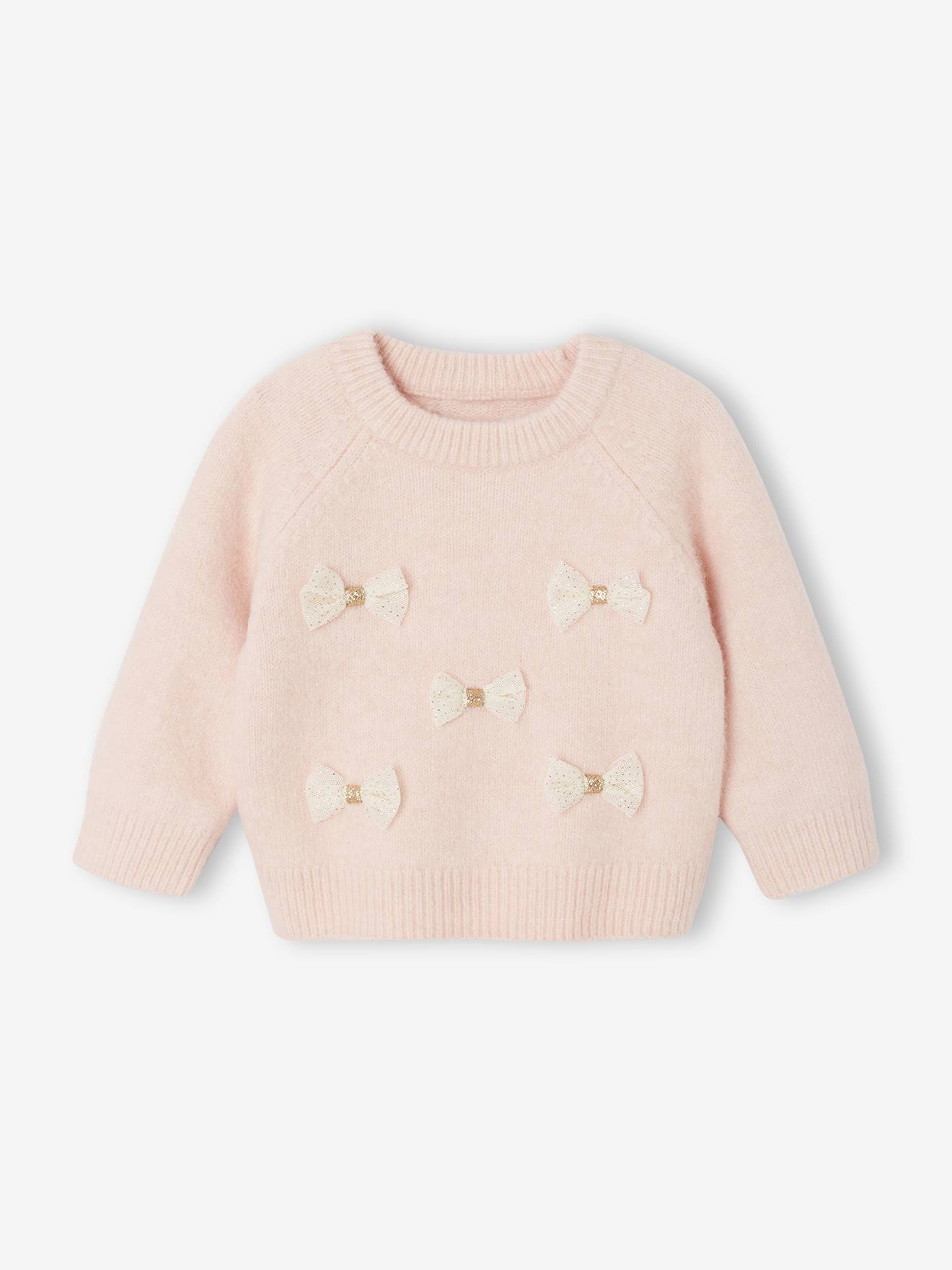 Baby Pullover mit Tüll-Schleifen