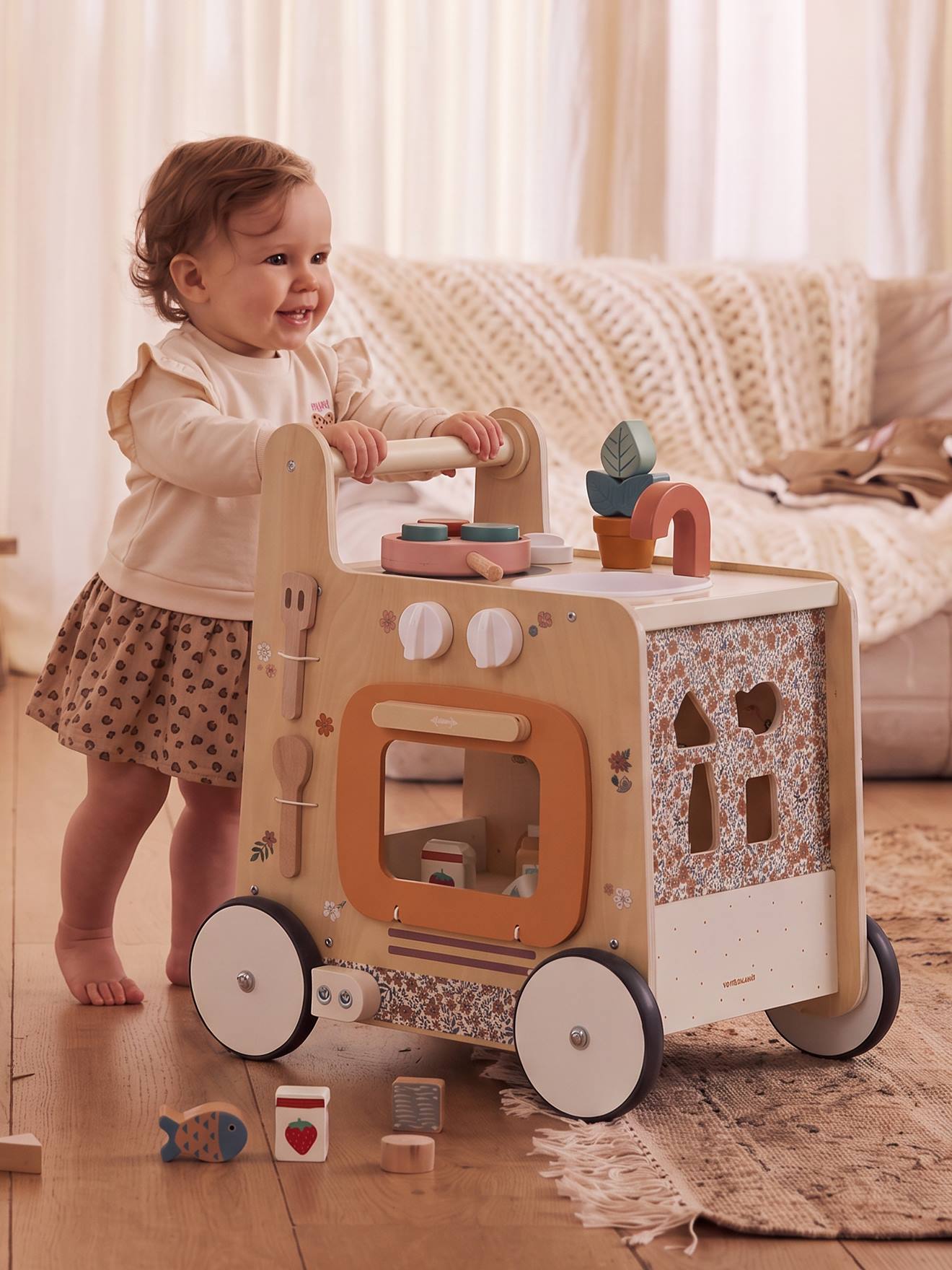 3-in-1-Lauflernwagen mit Spielküche FSC®