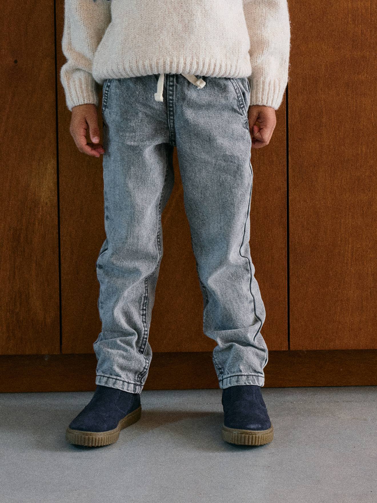 Weite Jungen Jeans mit Dehnbund und Kordelzug