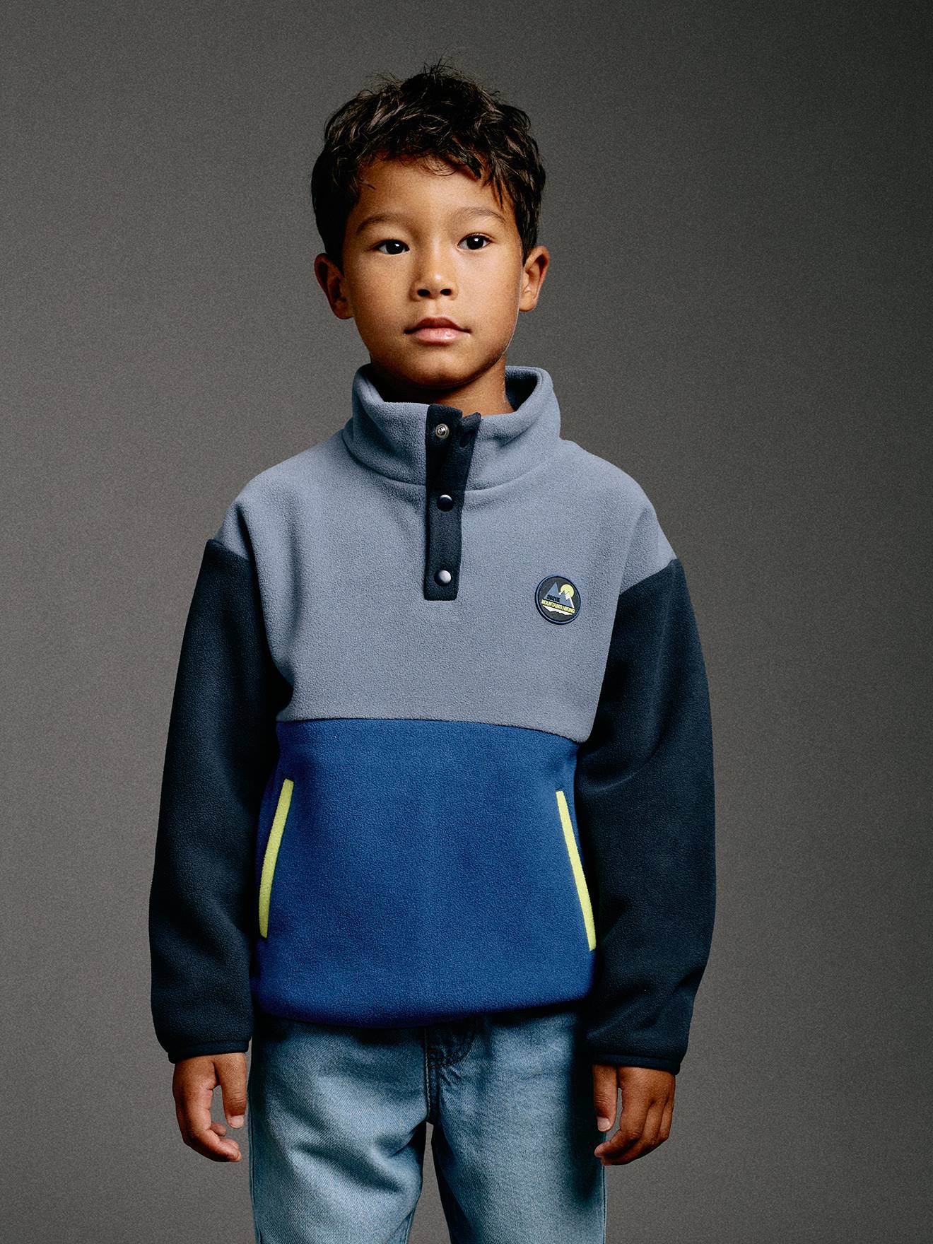 Jungen Fleeceshirt mit Taschen
