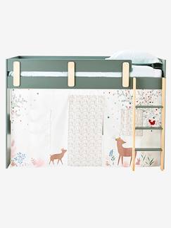 Kinderzimmer-Kindermöbel-Kinderzimmer Bettvorhang für Hochbetten MÄRCHENWALD, wendbar