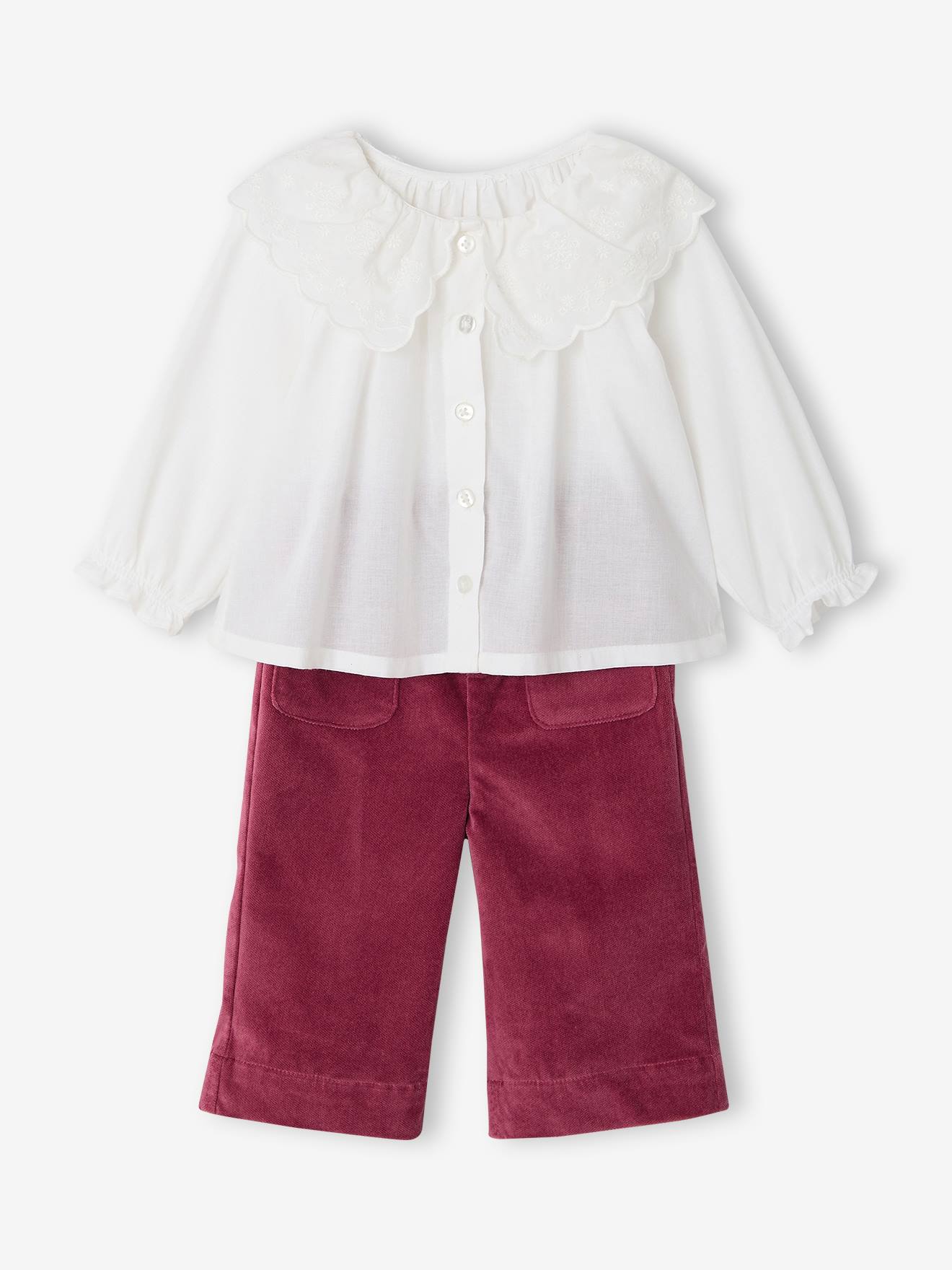 Baby-Set aus Bluse und Samthose