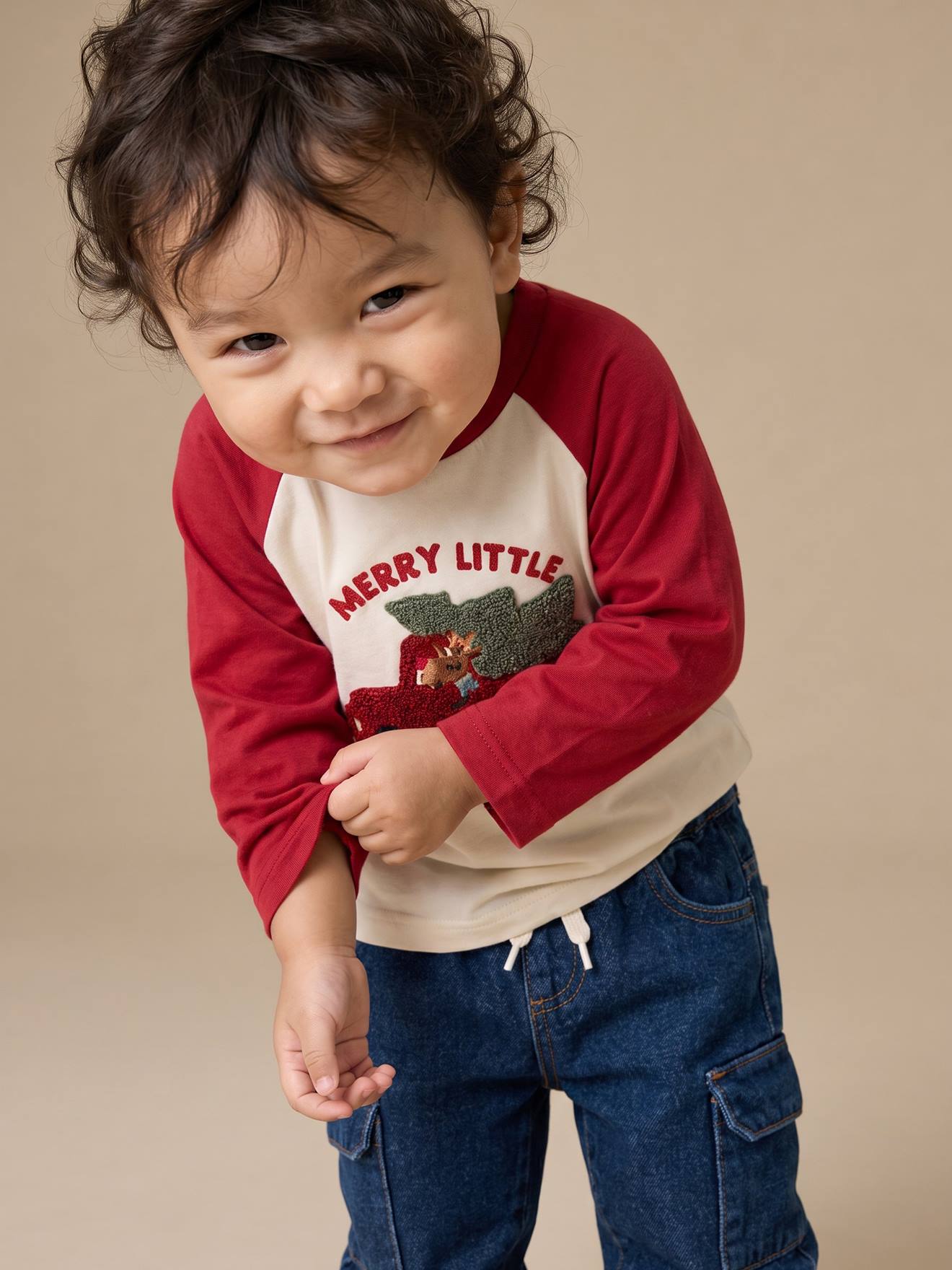 Baby Weihnachts-Shirt Merry Little Christmas
