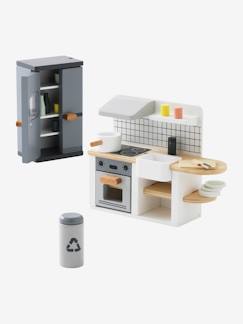 Spielzeug-Miniwelten, Konstruktion & Fahrzeuge-Puppenhaus Küchenmöbel „Amis des petits“, Holz FSC