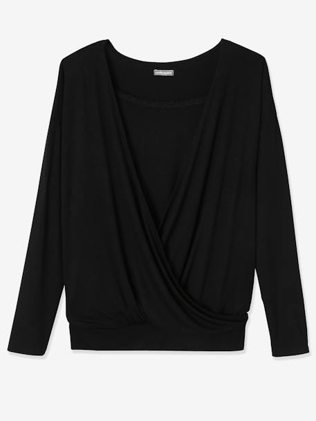 Umstandsshirt mit Spitze, Schwangerschaft & Stillzeit - schwarz - 2