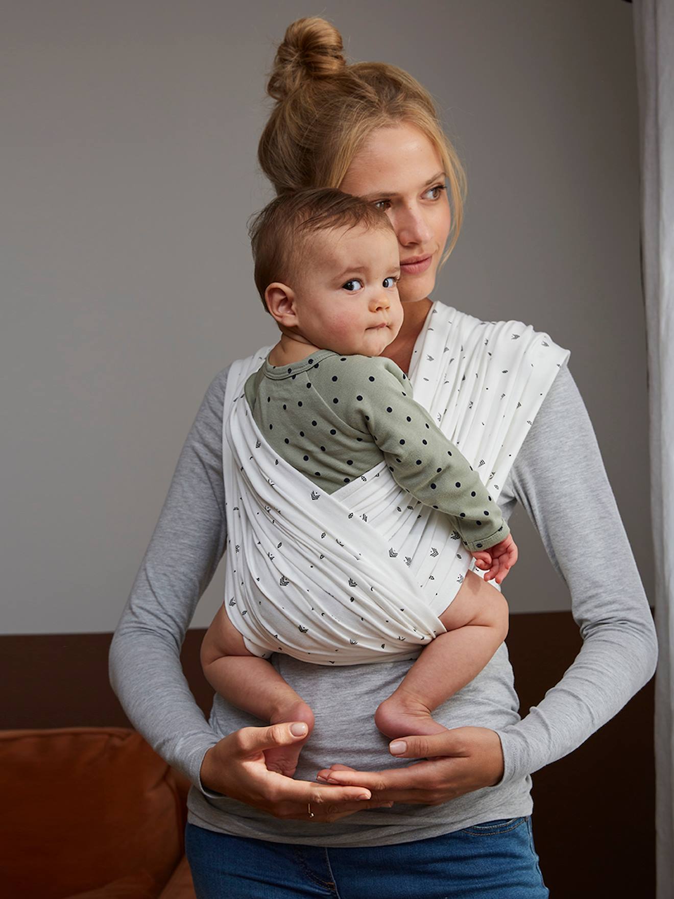 Baby Tragetuch ohne Knoten pfeilsymbole