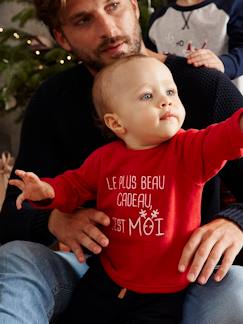 Babymode-Pullover, Strickjacken & Sweatshirts-Sweatshirts-Jungen Weihnachts-Sweatshirt mit Message Oeko-Tex
