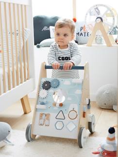 Spielzeug-Baby-Activity-Lauflernwagen mit Bremsen, Holz FSC