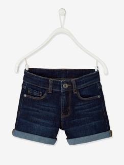 Maedchenkleidung-Shorts & Bermudas-Mädchen Jeansshorts mit Umschlag BASIC Oeko-Tex