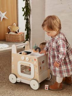 Spielzeug-Baby-Schaukeltiere, Lauflernwagen, Lauflernhilfe & Rutschfahrzeuge-3-in-1-Lauflernwagen mit Spielküche FSC