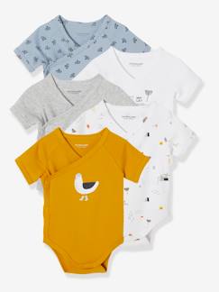 Babymode-5er-Pack Baby Wickelbodys, Kurzarm „Kleiner Matrose Leon“ Oeko Tex