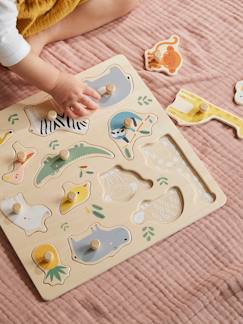 Spielzeug-Pädagogische Spiele-Puzzles-Baby Steckpuzzle „Dschungel“, Holz FSC
