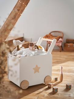 Kinderzimmer-Aufbewahrung-Spielzeugkisten & Truhen-Kinderzimmer Fahrbare Spielzeugkiste „Großer Bär“