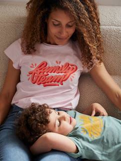 vertbaudet x Studio Jonesie: Damen T-Shirt FAMILY TEAM, Bio-Baumwolle -  - [numero-image]