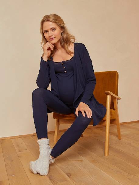 3-teiliges Homewear-Set, Schwangerschaft & Stillzeit Oeko Tex - blau - 4