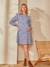 Kurzes Kleid, Schwangerschaft & Stillzeit - weiß/blau gestreift - 1