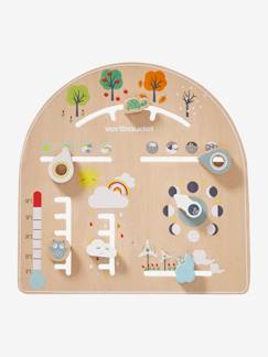 Spielzeug-Pädagogische Spiele-Lesen, Schreiben, Zählen & Uhr lesen-Kinder Wetterstation, Holz FSC MIX