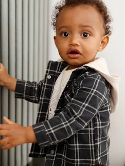 Babymode-Hemden & Blusen-Jungen Baby Karohemd mit Kapuze