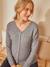 Pullover für Schwangerschaft & Stillzeit - grau+lachsfarben - 6