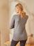 Pullover für Schwangerschaft & Stillzeit - grau+lachsfarben - 3