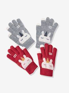 Maedchenkleidung-Accessoires-Mützen, Schals & Handschuhe-2er-Pack Mädchen Handschuhe, Einhorn