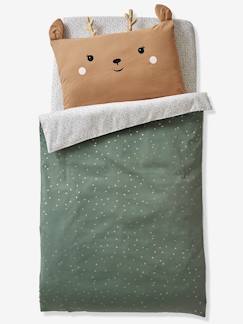Dekoration & Bettwäsche-Babybettwäsche-Baby Bettbezug ohne Kissenbezug „Grüner Wald“, Reh Oeko-Tex