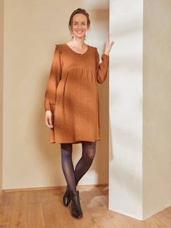 Kurzes Kleid für Schwangerschaft & Stillzeit, Musselin -  - [numero-image]
