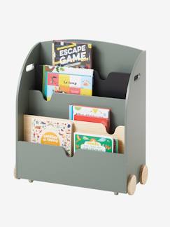 Kinderzimmer-Aufbewahrung-Kinderzimmer Bücherregal mit Rollen „School“