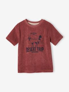 Jungenkleidung-Jungen T-Shirt aus Frottee, Antilopen-Print Oeko-Tex