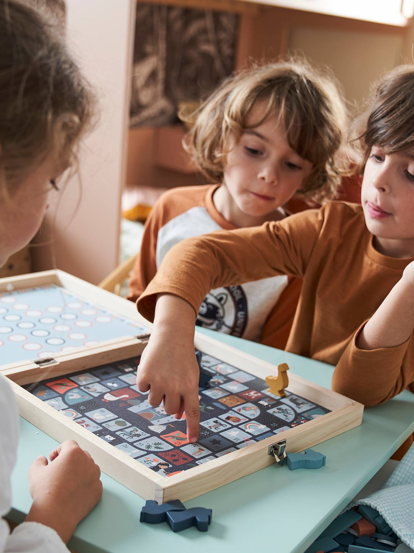 Kinder Schach-Spiel, Holz - mehrfarbig, Spielzeug