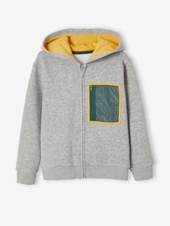 Jungenkleidung-Jungen Kapuzensweatjacke, Print hinten