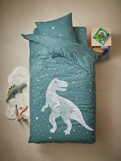 Dekoration & Bettwäsche-Kinderbettwäsche-Bettwäsche-Kinder Bettwäsche-Set „Graphic Dino“ mit Leuchtsternen