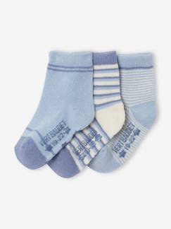 Babymode-Socken & Strumpfhosen-3er-Pack Jungen Baby Socken mit Streifen BASIC Oeko-Tex