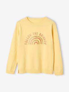Maedchenkleidung-Pullover, Strickjacken & Sweatshirts-Mädchen Pullover mit Glanzeffekt BASIC