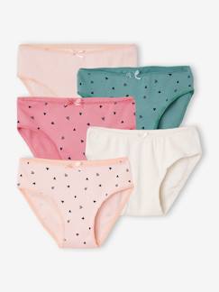 Maedchenkleidung-Unterwäsche, Socken, Strumpfhosen-5er-Pack Mädchen Slips, gerippt  Oeko-Tex