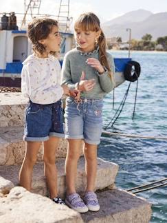 Maedchenkleidung-Shorts & Bermudas-Mädchen Jeans-Shorts, bestickt