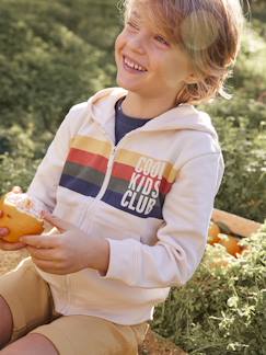 Jungenkleidung-Pullover, Strickjacken, Sweatshirts-Jungen Kapuzensweatjacke „Cool Kids Club“ Oeko-Tex