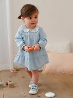 Babymode-Kleider & Röcke-Baby Jeanskleid mit Kragen